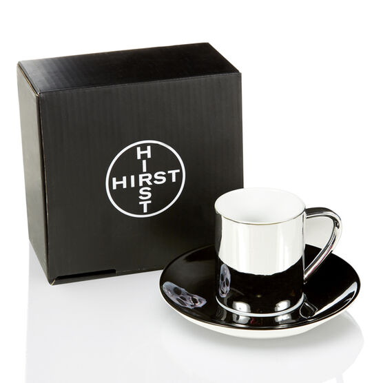 Damien Hirst For the Love of God anamorphic cup and saucer