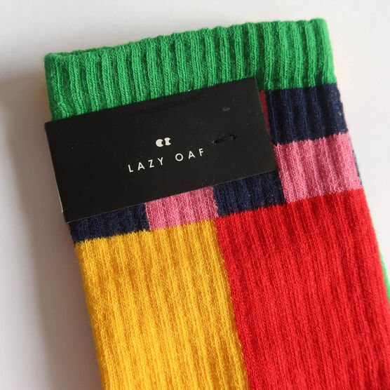 Lazy Oaf mismatched colour block socks