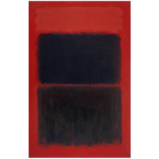 Rothko Light red over black screenprint