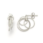 Cluster sterling silver stud earrings