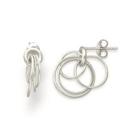 Cluster sterling silver stud earrings