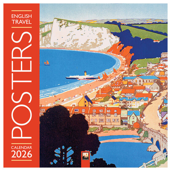 English Travel Posters 2026 wall calendar