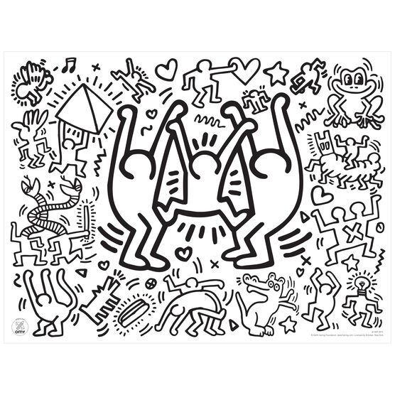 Keith Haring colouring placemats