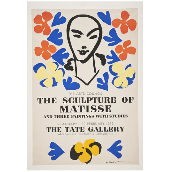 Henri Matisse: The Sculpture of Matisse 1953 vintage poster