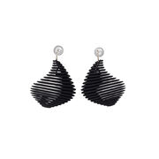 Black Helix 3D printed earrings