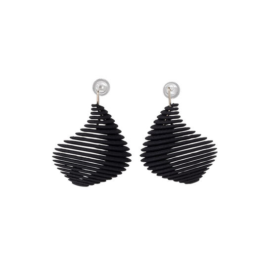 Black Helix 3D printed earrings