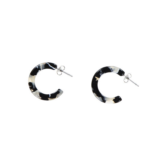 Antwerp grey mini hoop earrings