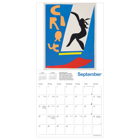 Matisse Jazz 2026 wall calendar