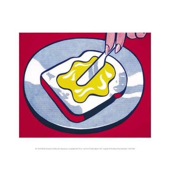 Lichtenstein Mustard on White (mini print)