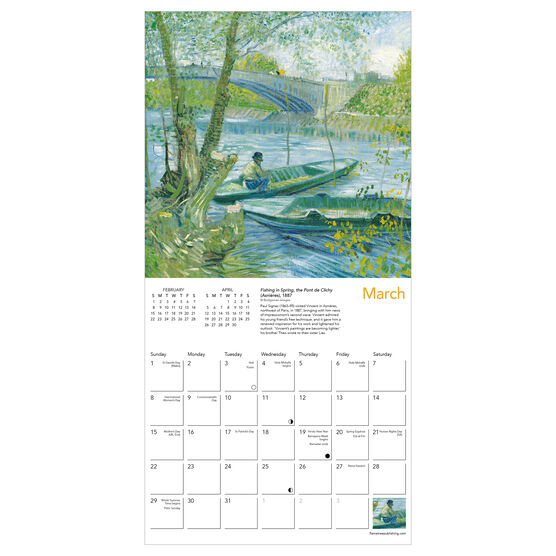 Vincent van Gogh 2026 mini wall calendar