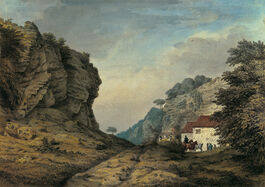 Samuel Hieronymous Grimm: Cresswell Crags, Derbyshire