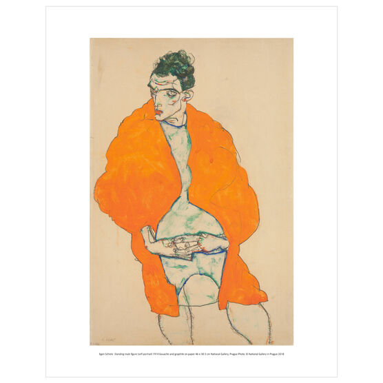 Egon Schiele: Standing Male Figure (self-portrait) mini print