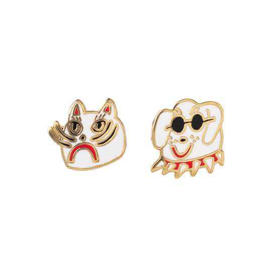 Cat and Dog stud earrings