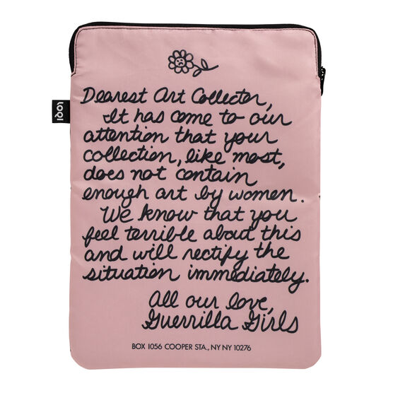 Guerrilla Girls Dearest Art Collector laptop sleeve