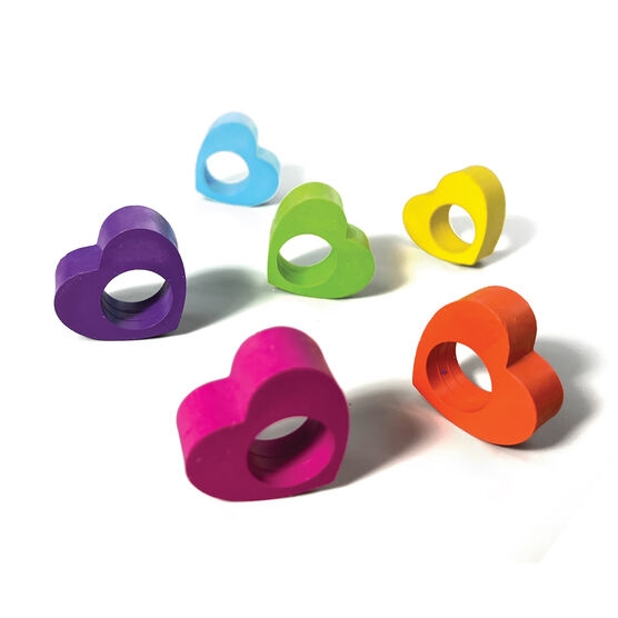 Heart crayons rings