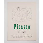 Picasso Estampes Galerie de la Colombe 1959 rare vintage poster
