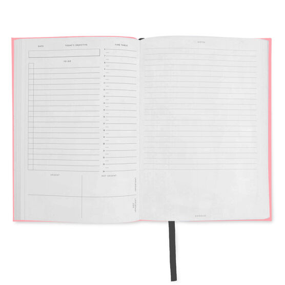 Baby pink daily planner notebook