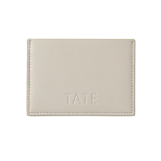 Grey & pink Tate banner apple leather card holder