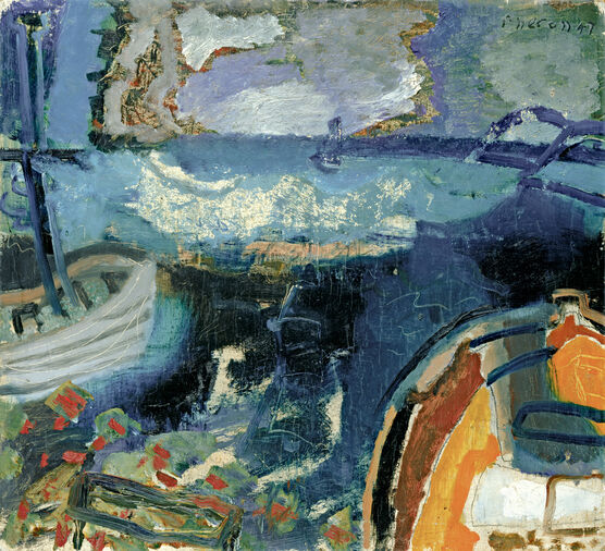 Patrick Heron: Boats at Night