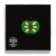 Sliced apple brooch