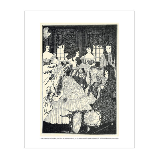 Aubrey Beardsley: The Battle of the Beaux and the Belles mini print