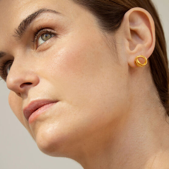Small sculptural embolic earrings