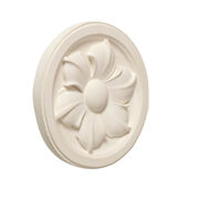 Decorative plaster cast flower roundel