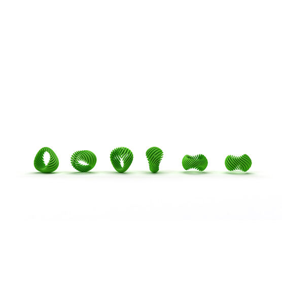 Green Helix 3D printed ring