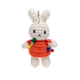 Miffy the Artist crochet keyring