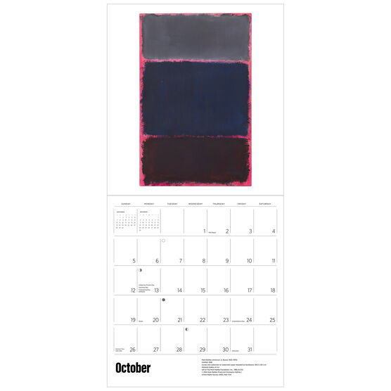 Mark Rothko 2025 wall calendar