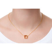 Gold Square in Square necklace