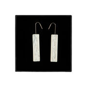 Recycled bar earrings