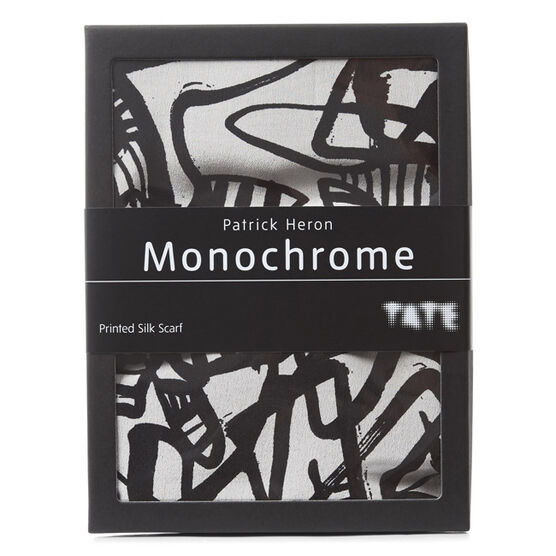 Patrick Heron Monochrome silk scarf