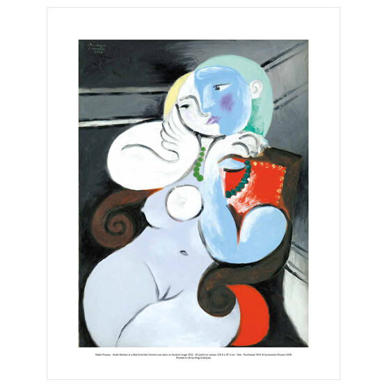 Pablo Picasso: Nude Woman in a Red Armchair mini print