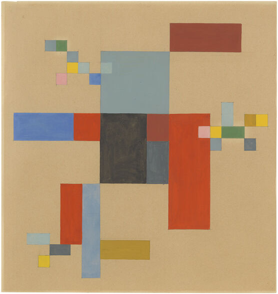 Sophie Taeuber-Arp: Vertical-Horizontal Composition on White Ground