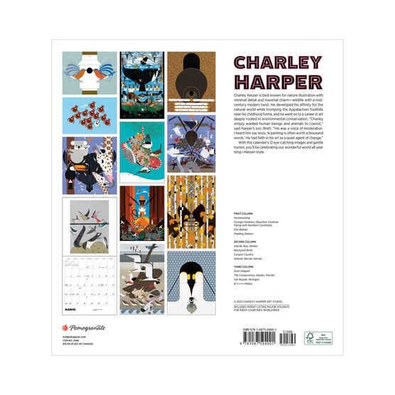 Charley Harper Calendar 2023 Printable Word Searches
