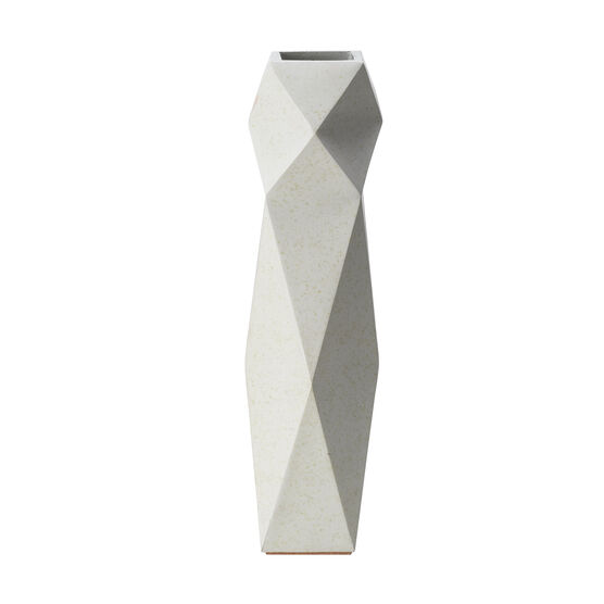 Peppermint faceted vase