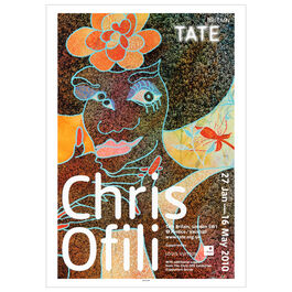 Chris Ofili 2010 vintage exhibition poster