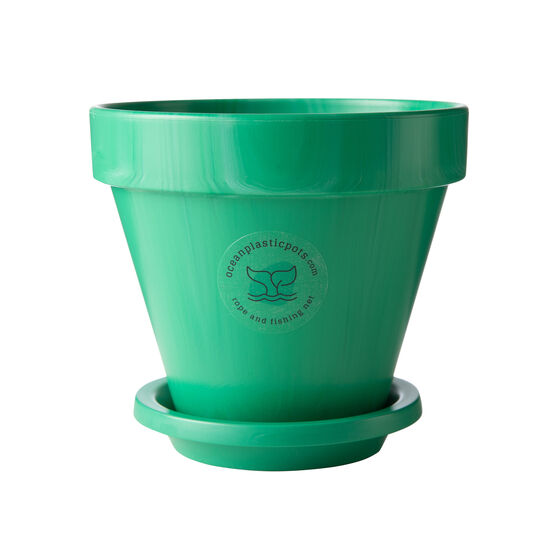 Green Ocean Plastic plant pot