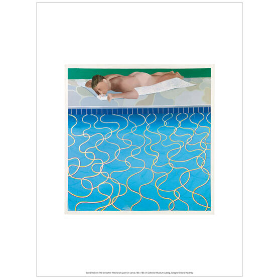 David Hockney The Sunbather  (exhibition print)