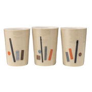 Decorated ceramic beaker