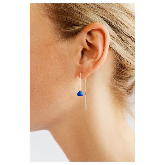 Bauhaus Ball blue 3D printed earrings