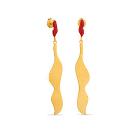 Joan Miró Gold Wiggle Red Circle drop earrings