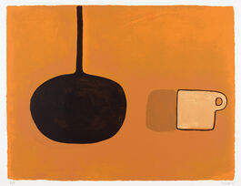 Scott: Black Pan, Beige Cup on Brown