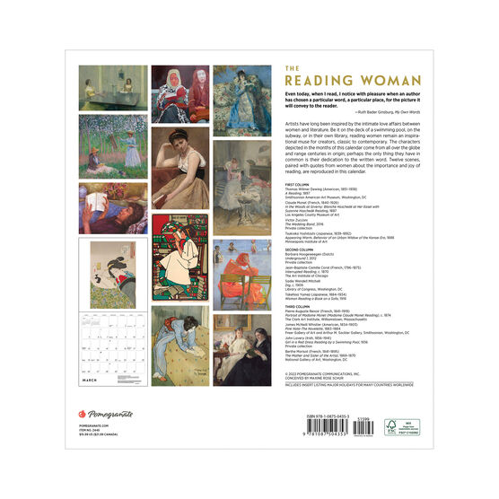 The Reading Woman 2023 wall calendar | Calendars | Tate Shop | Tate