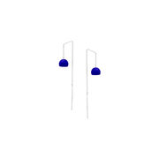 Bauhaus Ball blue 3D printed earrings