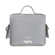 Light grey leather Cambridge camera bag