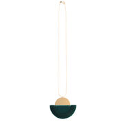 Luna forest green necklace