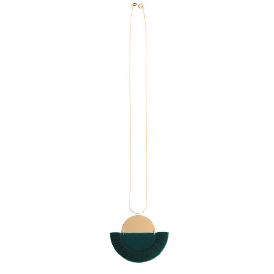 Luna forest green necklace