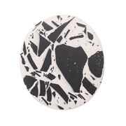 Black and white terrazzo brooch